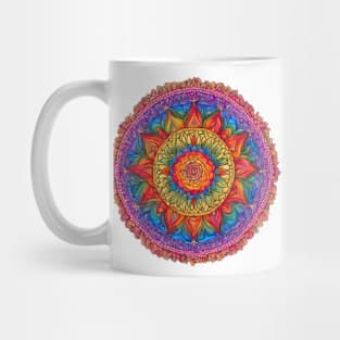 Beautiful mandala with LGBT colors Mug